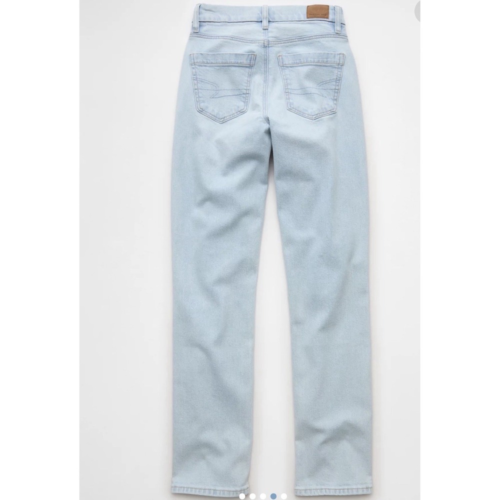 American Eagle Curvy Straight High Rise Jeans 2 Short 28x28 Light Wash NWT - Picture 10 of 10
